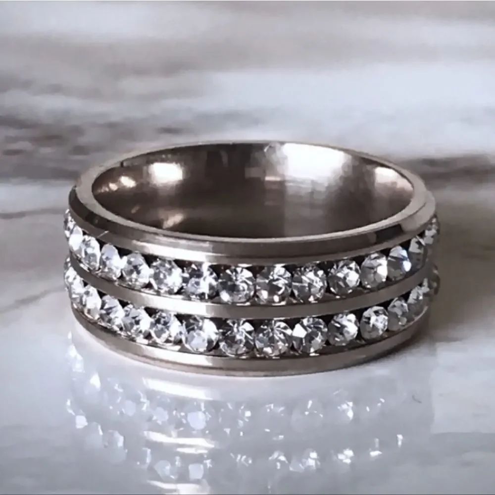 Men's Stainless Steel CZ Size 11.5 Ring